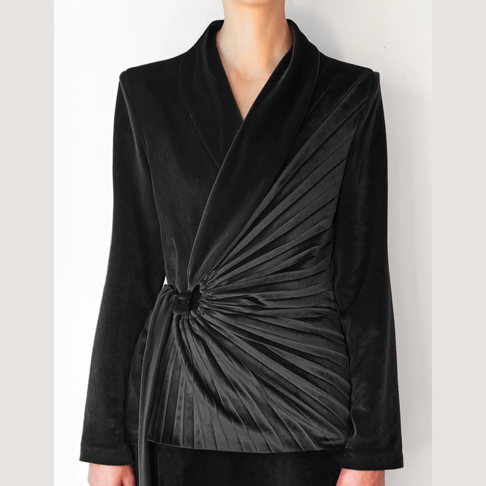 Velvet Pleated Suit